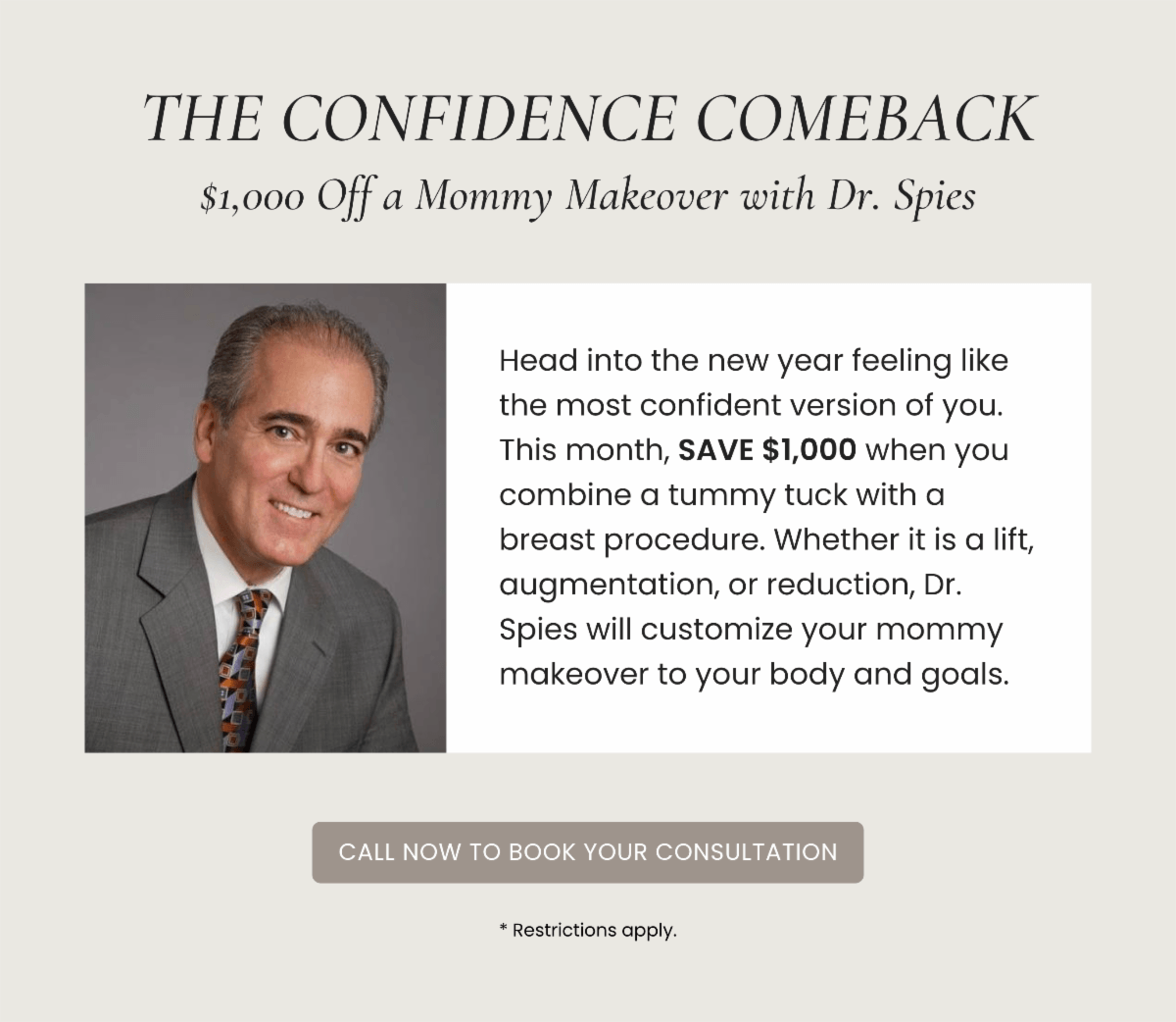 $1000 off mommy makeover